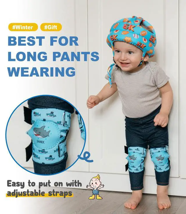 Alt view image 5 of 7 - Baby Crawling Knee Pads (2 Pairs), Rodilleras para Bebe - Comfortable Knee Protector for Toddler, Infant, Girl, Boy, Crawler