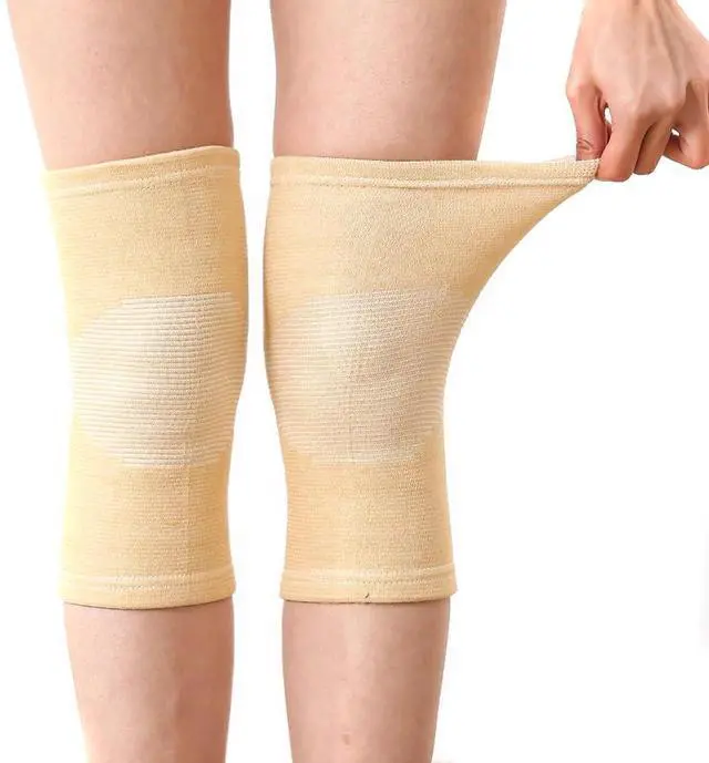 Main image of 1 Pair Unisex Non-trace Knee Pads-Knee Brace Support Sleeve Leg Support Brace Pads Kneecap For Outdoor Sports Volleyball Basketball Dance Cycling Climbing Yoga (Nude)