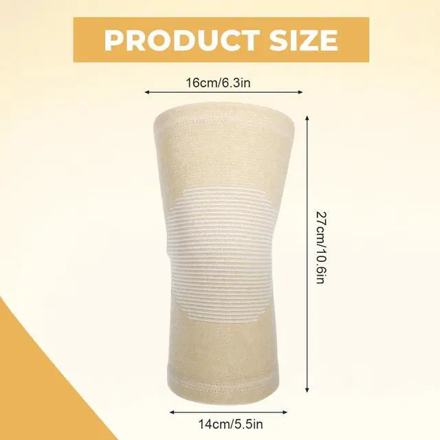 Alt view image 2 of 7 - 1 Pair Unisex Non-trace Knee Pads-Knee Brace Support Sleeve Leg Support Brace Pads Kneecap For Outdoor Sports Volleyball Basketball Dance Cycling Climbing Yoga (Nude)