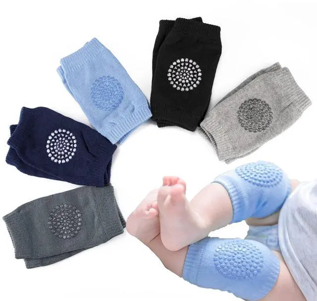 Main image of Baby knee Pads for Crawling - 5 Pack Anti Slip Unisex Baby Knee Protectors - Toddler Knee Pads Gift Idea for Baby