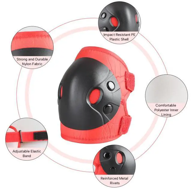 Alt view image 4 of 6 - Kids Knee Pads Elbow Pads and Wrist Guard Protective Gear Set
