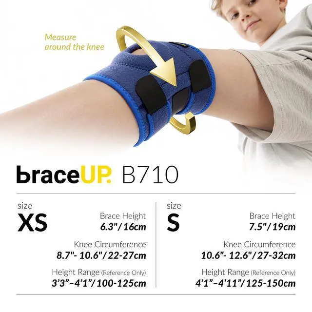 Alt view image 6 of 7 - Kids Knee Brace with Side Stabilizers, XS (2227 cm Knee)