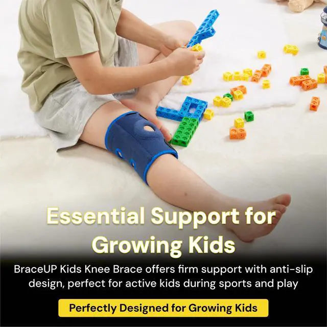Alt view image 7 of 7 - Kids Knee Brace with Side Stabilizers, XS (2227 cm Knee)