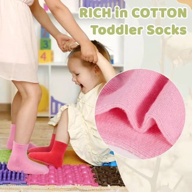 Alt view image 5 of 6 - Non-Slip Toddler Socks, Girl Grip Socks for 3-5T Kids Girls Boys Toddler Sock with Grippers