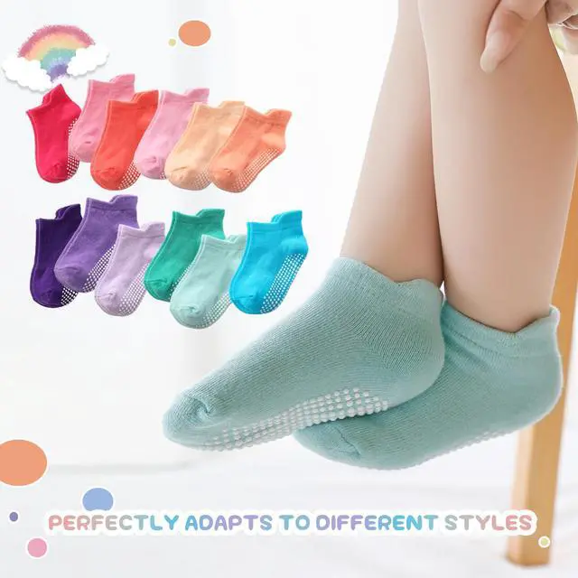 Alt view image 2 of 6 - Baby Toddler Socks Grip Non Slip Boys Girls Kids Cotton 3-5T Ankle Socks