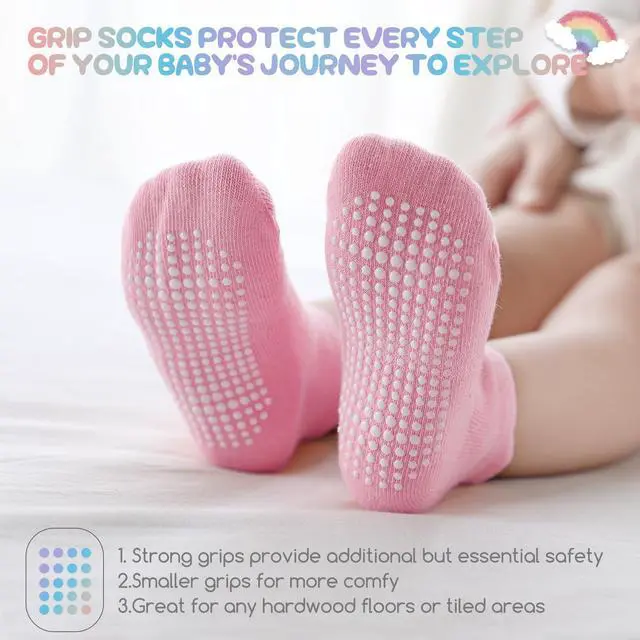 Alt view image 4 of 6 - Baby Toddler Socks Grip Non Slip Boys Girls Kids Cotton 3-5T Ankle Socks