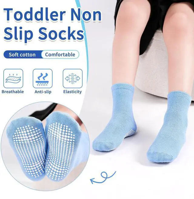 Alt view image 3 of 6 - Toddler Socks, Baby Non Slip Socks for Boys Girls 12 Pairs Kids Infants Children Sock 3-5 Years
