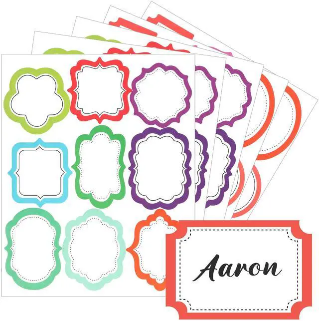Main image of 180-Pack Large Name Tag Labels, 2.95" x 2.16" Plain Blank Stickers