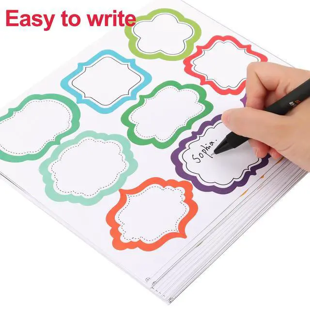 Alt view image 3 of 7 - 180-Pack Large Name Tag Labels, 2.95" x 2.16" Plain Blank Stickers
