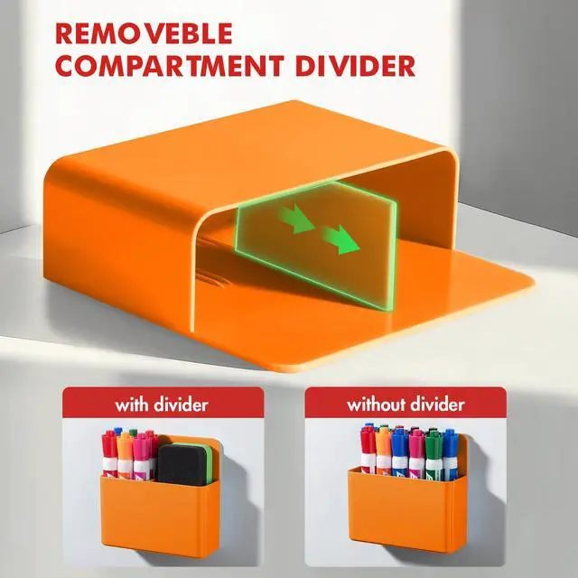 Alt view image 4 of 7 - Plastic Magnetic Pen Holder, Powerful Magnet, 2 Pack