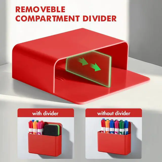 Alt view image 4 of 7 - Plastic Magnetic Pen Holder, Powerful Magnet, 2 Pack