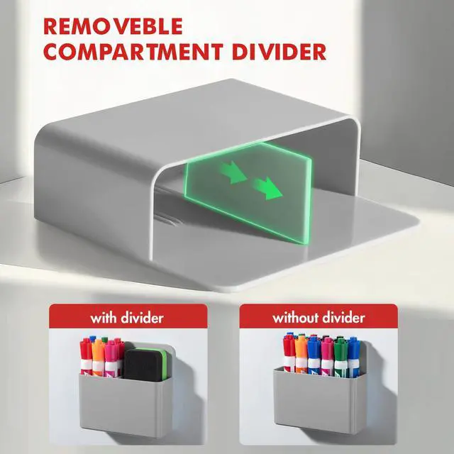 Alt view image 4 of 7 - Plastic Magnetic Pen Holder, Powerful Magnet, 2 Pack