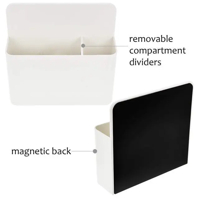 Alt view image 2 of 6 - Magnetic Dry Erase Marker Holder,Pen and Eraser Holder for WhiteboardMagnet Pencil Cup Utility Storage Organizer for Office, Refrigerator, Locker and Metal Cabinets (2 Pack)