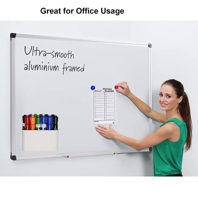 Alt view image 4 of 6 - Magnetic Dry Erase Marker Holder,Pen and Eraser Holder for WhiteboardMagnet Pencil Cup Utility Storage Organizer for Office, Refrigerator, Locker and Metal Cabinets (2 Pack)