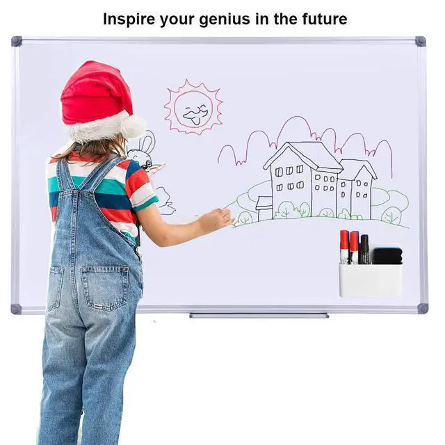 Alt view image 5 of 6 - Magnetic Dry Erase Marker Holder,Pen and Eraser Holder for WhiteboardMagnet Pencil Cup Utility Storage Organizer for Office, Refrigerator, Locker and Metal Cabinets (2 Pack)