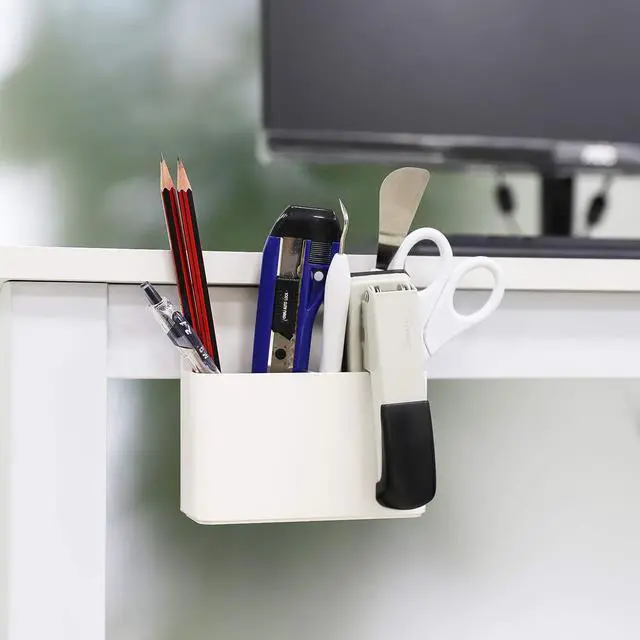 Alt view image 6 of 7 - Magnetic Pen Holder, Pencil Accessories Whiteboard Organizer, White
