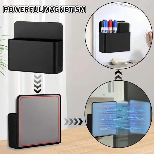 Alt view image 7 of 7 - 2Pcs Magnetic Dry Erase Marker Holder For Whiteboard Fridge
