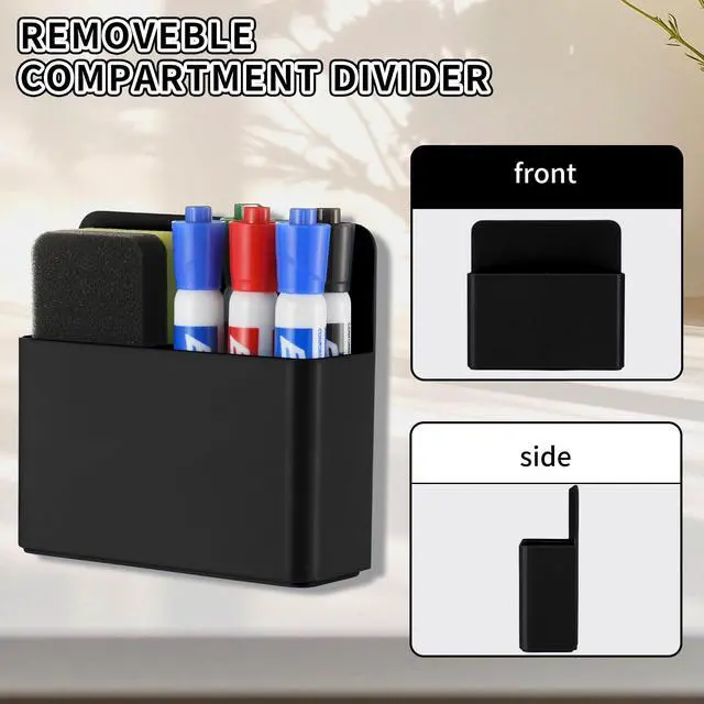 Alt view image 4 of 7 - 2Pcs Magnetic Dry Erase Marker Holder For Whiteboard Fridge