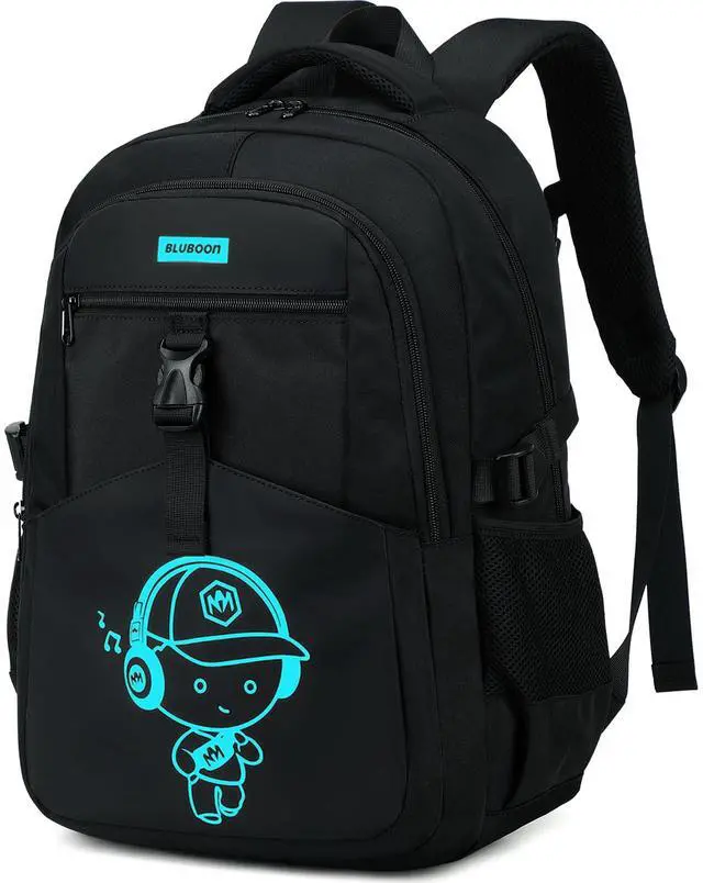 Main image of Kids Backpack Boys Camo Bookbag Teens Elementary School Bag Daypack Travel Back Pack Middle school (Black-900)