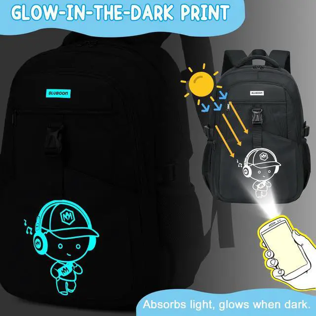 Alt view image 2 of 7 - Kids Backpack Boys Camo Bookbag Teens Elementary School Bag Daypack Travel Back Pack Middle school (Black-900)