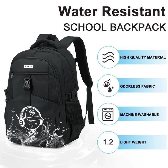 Alt view image 7 of 7 - Kids Backpack Boys Camo Bookbag Teens Elementary School Bag Daypack Travel Back Pack Middle school (Black-900)