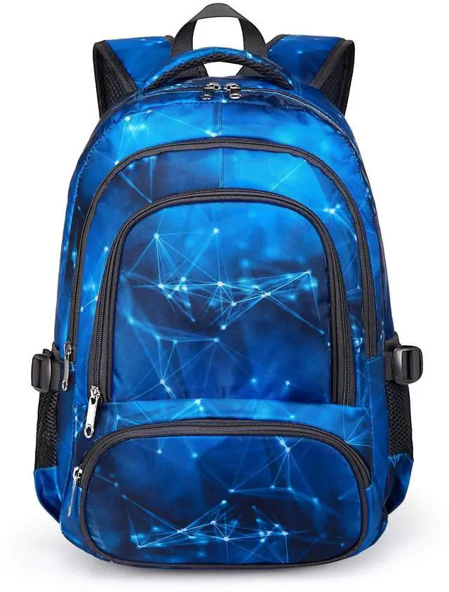 Main image of Kids Backpack for Boys Bookbags for Elementary Primary Middle School Bags Book Bags for Teens Adolescentes for Childs Back to School Gifts Mochilas para Niños Aged 8-10 Star Blue