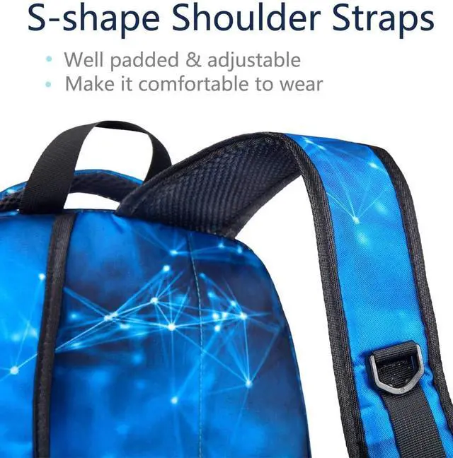 Alt view image 4 of 6 - Kids Backpack for Boys Bookbags for Elementary Primary Middle School Bags Book Bags for Teens Adolescentes for Childs Back to School Gifts Mochilas para Niños Aged 8-10 Star Blue