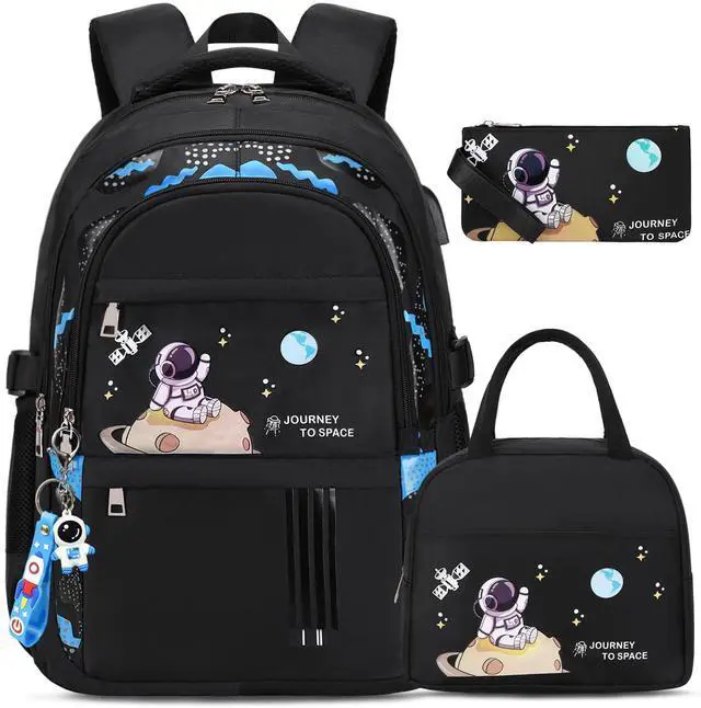 Main image of Backpack for Boys - Boy Backpack Schoolbag for Boys Kids Children Teens Girls Elementary Middle School Bags, Waterproof Lightweight Kids Bookbag Backpacks Casual Daypack with Lunch Bag Set