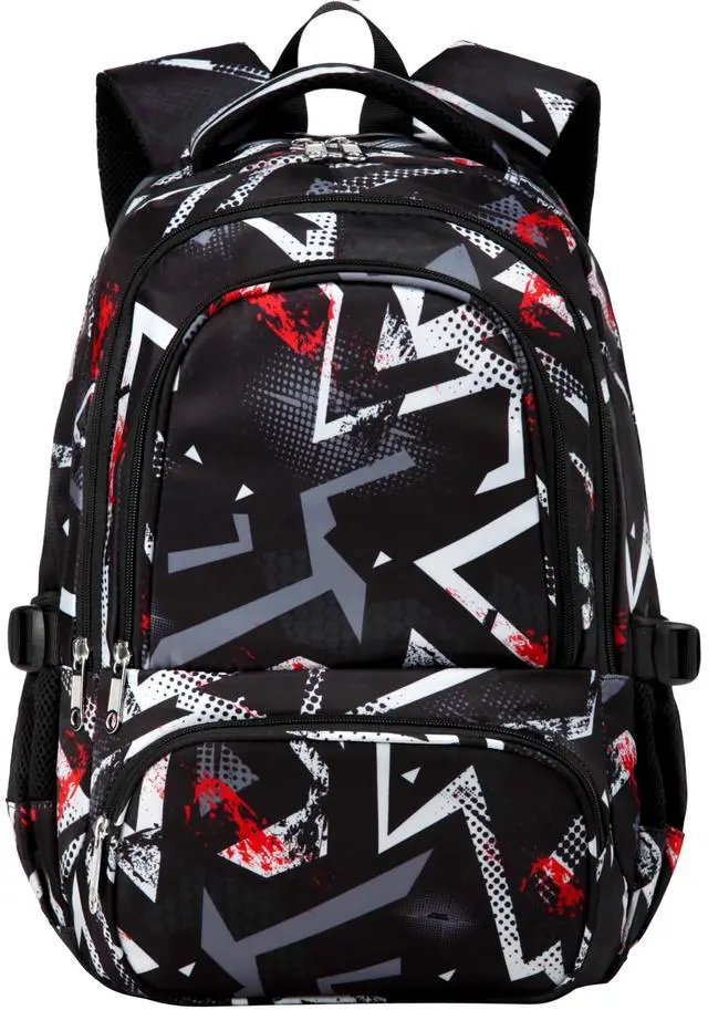 Main image of Kids Backpacks for Boys Girls 17 Inch Elementary Primary Middle School Bookbags with Laptop Compartment Back to School Bags for Childs Age 6-8 Mochilas Escolares para Niños Niñas Dark Black