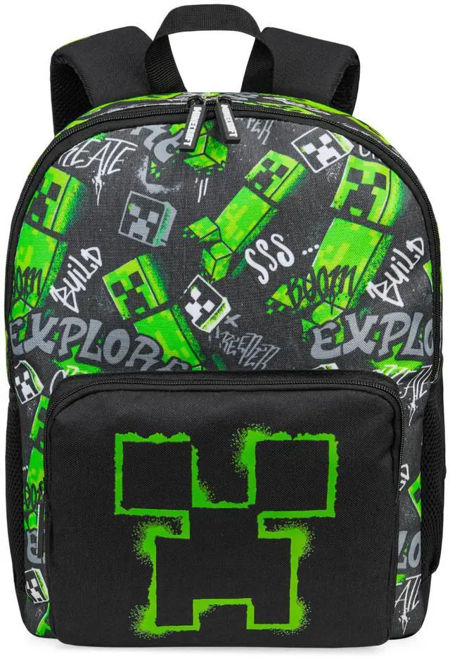 Main image of Backpacks for Kids Creeper Boy Bag with Zipped Pockets Adjustable Straps Kids Bag for Gaming Travel and School Backpack Boy Gifts (Black, 15.74x11.41x6.69inch)
