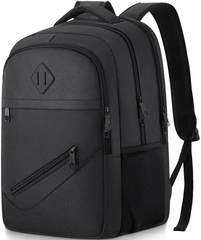Main image of Backpack for Men and Women, School Backpacks for Teen Boys Girls, Water Resistant Sturdy Anti Theft Travel Laptop Backpack, Black Student Bookbag Fits 15.6 Inch Laptop, Gifts