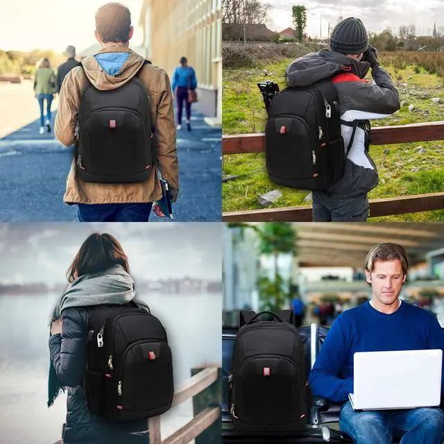 Alt view image 6 of 6 - Laptop Backpack for Men, 17.3inch Large Business Travel Backpack