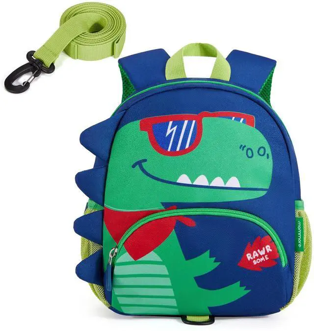 Main image of Toddler Backpack for Boys 2-4, 3D Cartoon Cute Kids Dinosaur Backpack Water-Resistant Compact for Travel Preschool with Leash, Chest Buckle