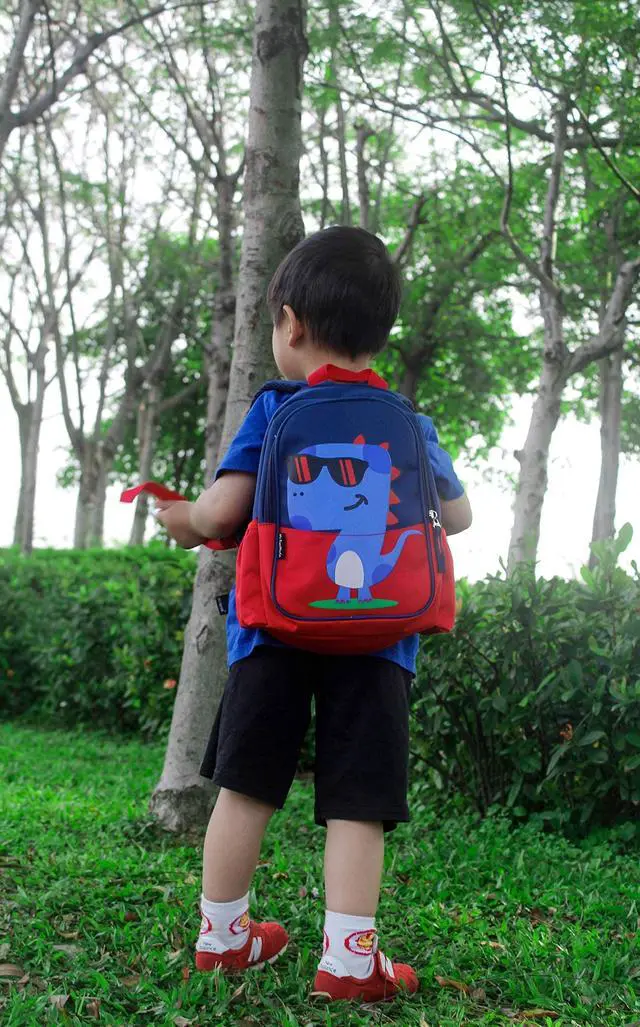 Alt view image 6 of 7 - 13 inch Kids Dinosaur Backpack For 3-5 Y Toddler Preschool