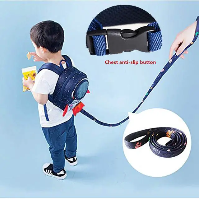 Alt view image 5 of 7 - Rocket Toddler Kids Backpack with Harness Leash for Boys Girls Age 1-3