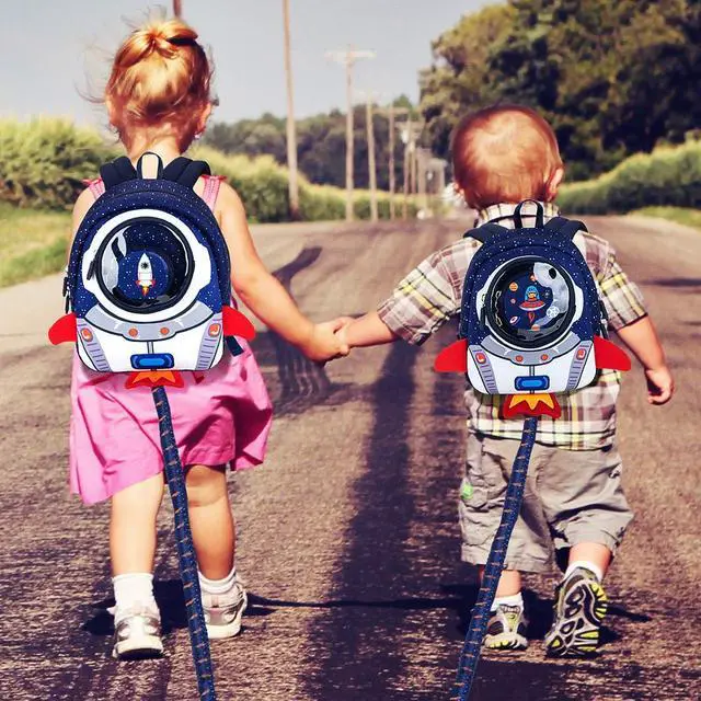 Alt view image 6 of 7 - Rocket Toddler Kids Backpack with Harness Leash for Boys Girls Age 1-3