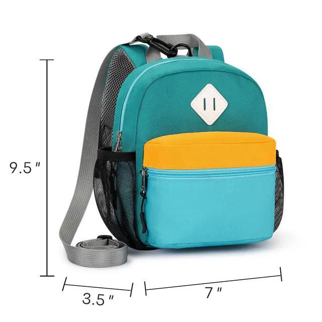 Alt view image 2 of 6 - Toddler Backpack Leash for 1-3: Backpack with Leash for Boys Girls - Anti-Lost Harness Backpack for Walking, Orange Green Blue