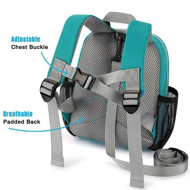 Alt view image 4 of 6 - Toddler Backpack Leash for 1-3: Backpack with Leash for Boys Girls - Anti-Lost Harness Backpack for Walking, Orange Green Blue