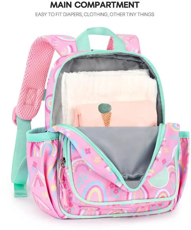 Alt view image 4 of 7 - Backpack Leash for Toddlers 1-3: Baby Backpack for Girls with Anti-Lost Harness - Rainbow Pink