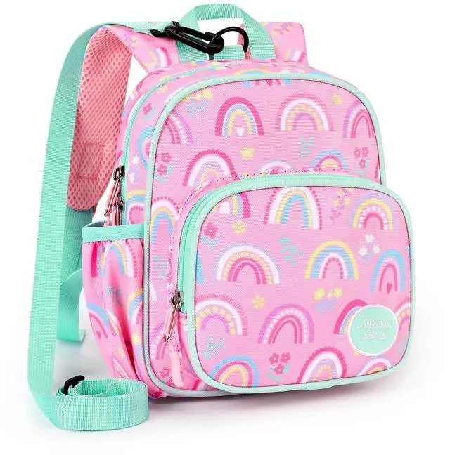 Alt view image 7 of 7 - Backpack Leash for Toddlers 1-3: Baby Backpack for Girls with Anti-Lost Harness - Rainbow Pink