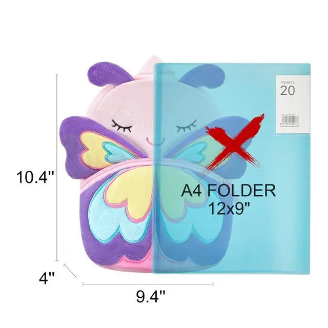 Alt view image 2 of 6 - Cute Toddler Backpack Toddler Bag Mini Travel Bag for Baby Girl Boy 2-6 Years(Little Butterfly-Purple)