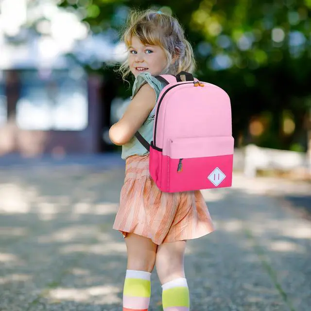 Alt view image 7 of 7 - Little Kids Backpack for Girls Boys - Toddler Preschool Backpack School Bag Cute Kindergarten Backpack for Aged 3-6, Pink Rose