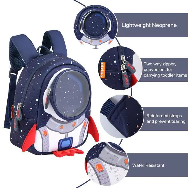 Alt view image 2 of 7 - Toddler Rocket Backpack with Safety Harness Leash for Ages 1-3