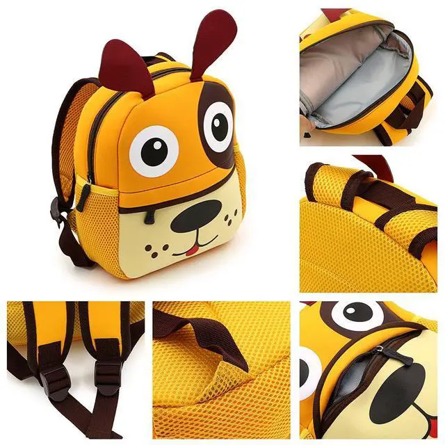 Alt view image 7 of 7 - Little Kid Toddler Backpack Baby Boys Girls Kindergarten Pre School Bags Cute Neoprene Cartoon Backpacks for Baby Boy Girl(Puppy)