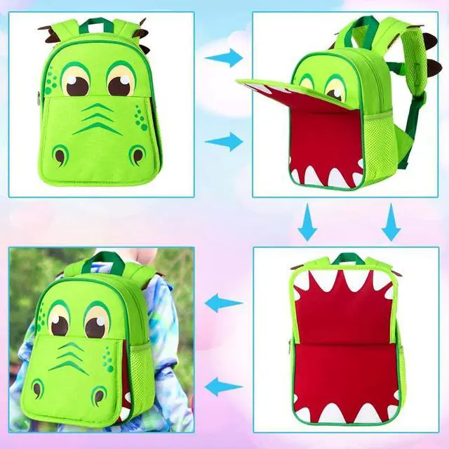 Alt view image 4 of 7 - Toddler Backpack Leash, 9.5" Kids Dinosaur Safety Leashes Bookbag for Boys Children