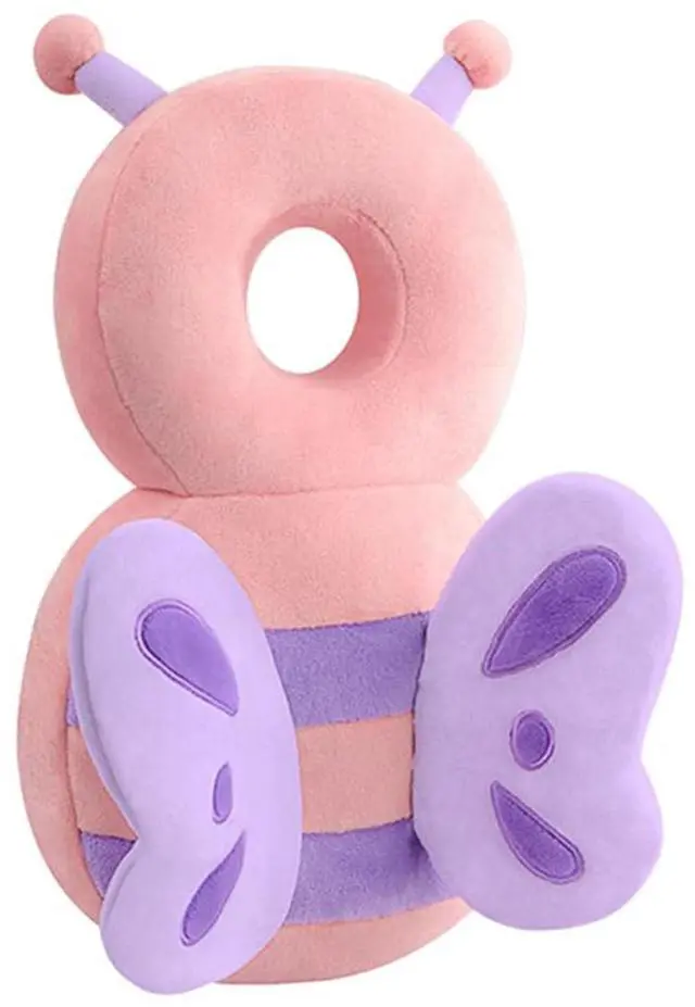 Main image of Baby Walker Head Protector Toddler Adjustable Baby Head Protection Backpack Wear Safety Pad (Pink Butterfly)