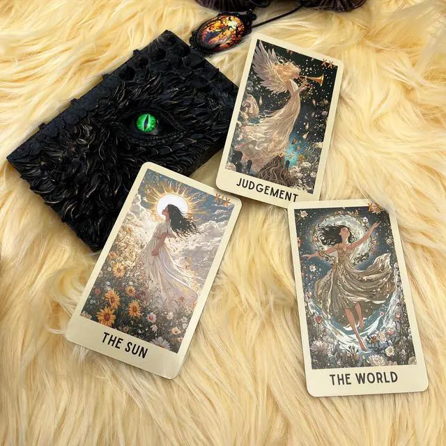 Alt view image 3 of 7 - Tarot Deck Unique, 78 Floral Tarot Cards with Guidebook, Modern Witch Tarot for Beginners and Experienced Readers, Divination and Spiritual Growth Tool