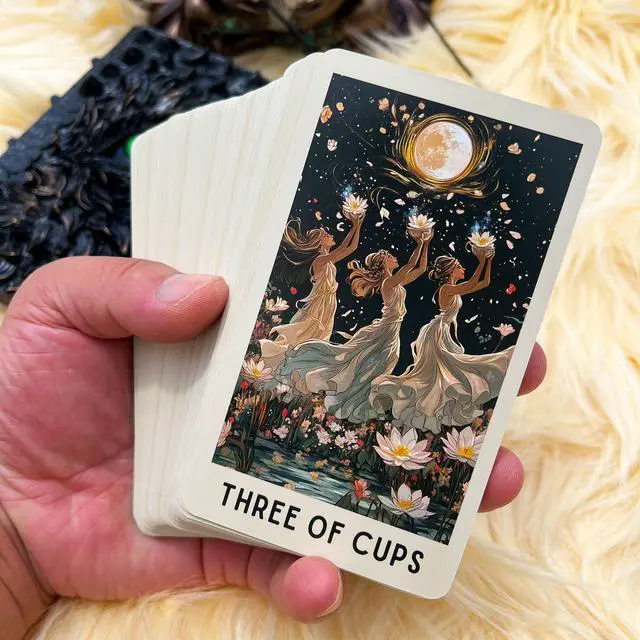 Alt view image 5 of 7 - Tarot Deck Unique, 78 Floral Tarot Cards with Guidebook, Modern Witch Tarot for Beginners and Experienced Readers, Divination and Spiritual Growth Tool