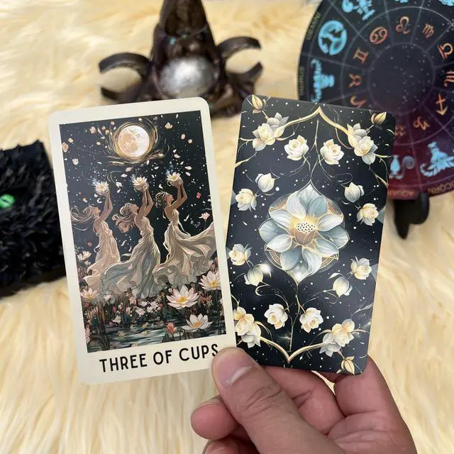 Alt view image 7 of 7 - Tarot Deck Unique, 78 Floral Tarot Cards with Guidebook, Modern Witch Tarot for Beginners and Experienced Readers, Divination and Spiritual Growth Tool