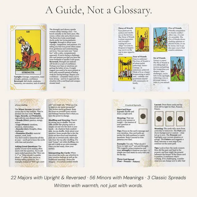 Alt view image 5 of 6 - Classic Tarot Cards, 78 Card Tarot Deck with Guide Book for Beginners